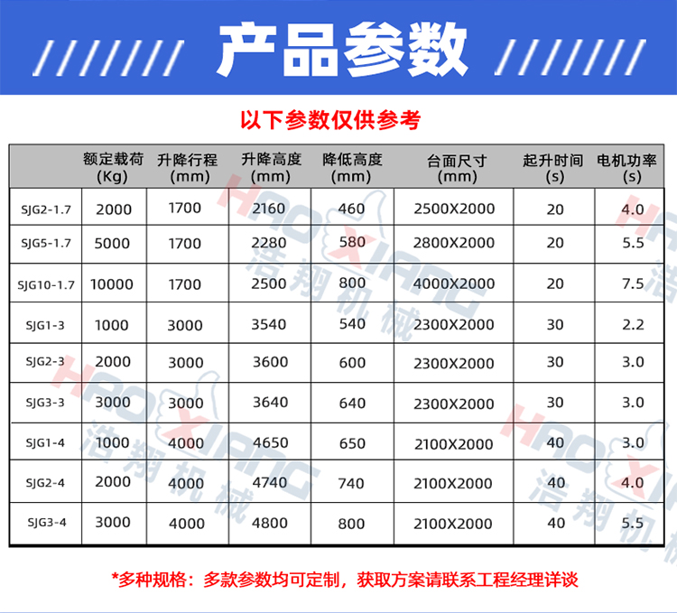 固定剪叉平台